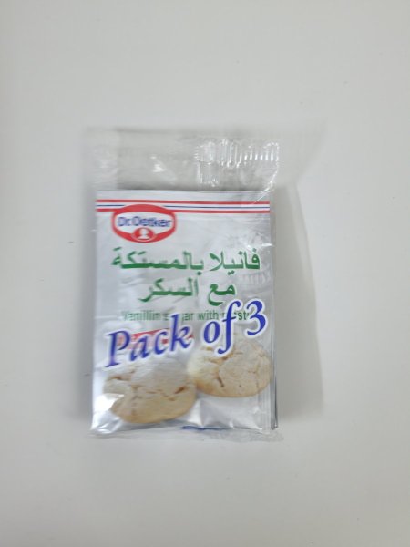 فانيلا بالمستكة والسكر